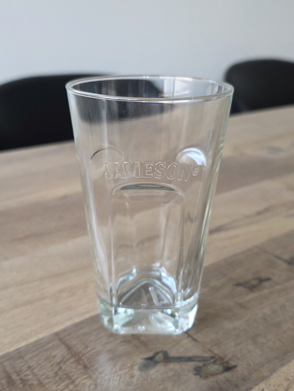 Jameson Irish Whiskey Pint Glass Embossed Logo Heavy Base Beer Drinking Glass
